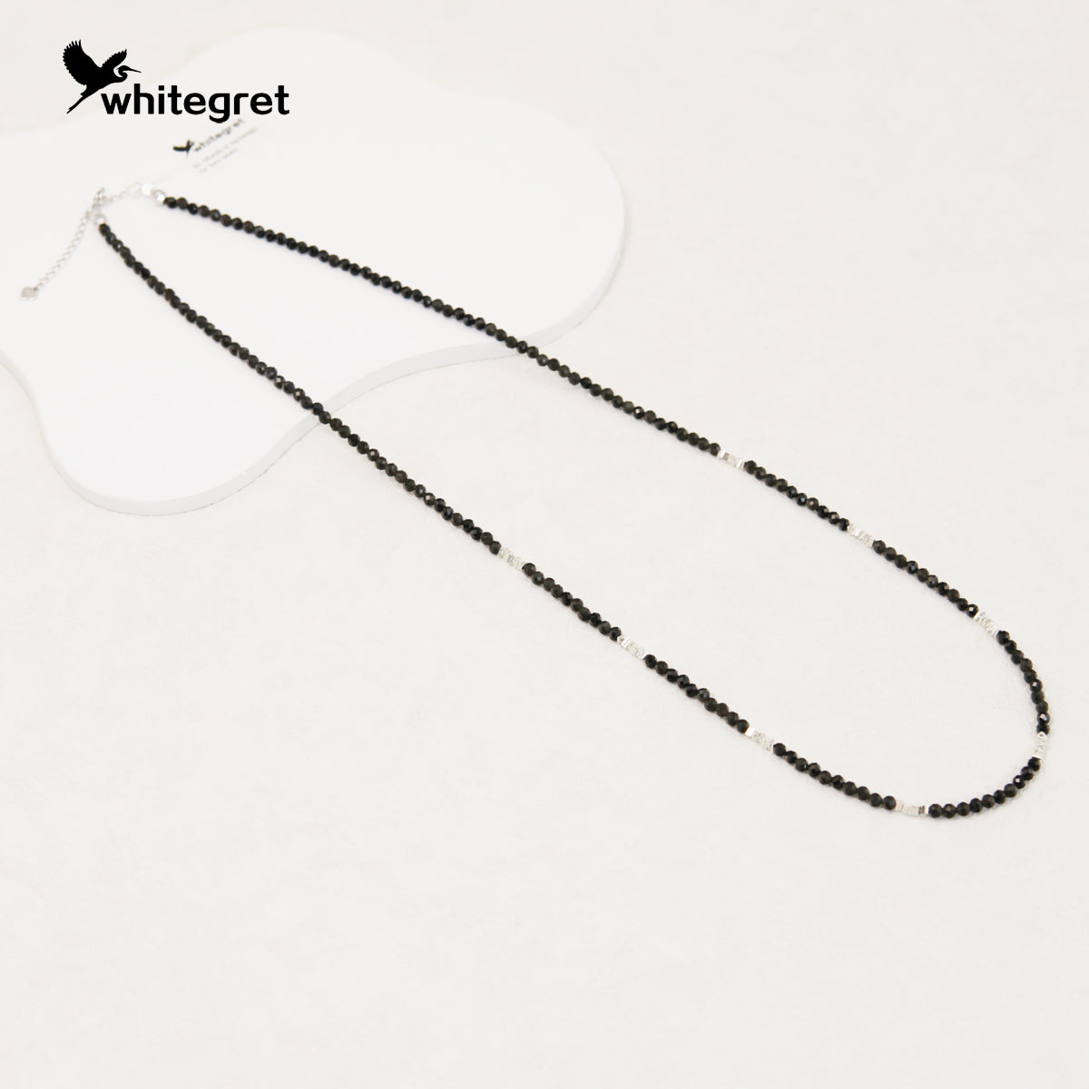 [WG0036] Natural Crystal Obsidian & Silver925 Necklace Birthday gifts