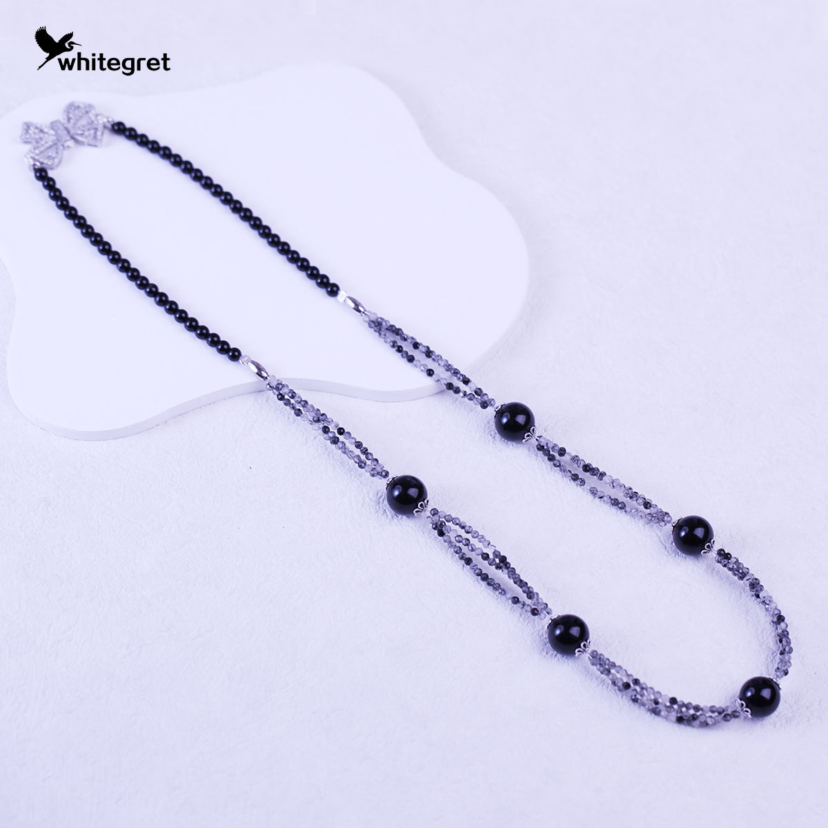[WG0068] Natural  Black Tourmaline & Black Quartz Rutilated Necklace 2024 new fashion handmade jewelry diy girl Daily Birthday gifts
