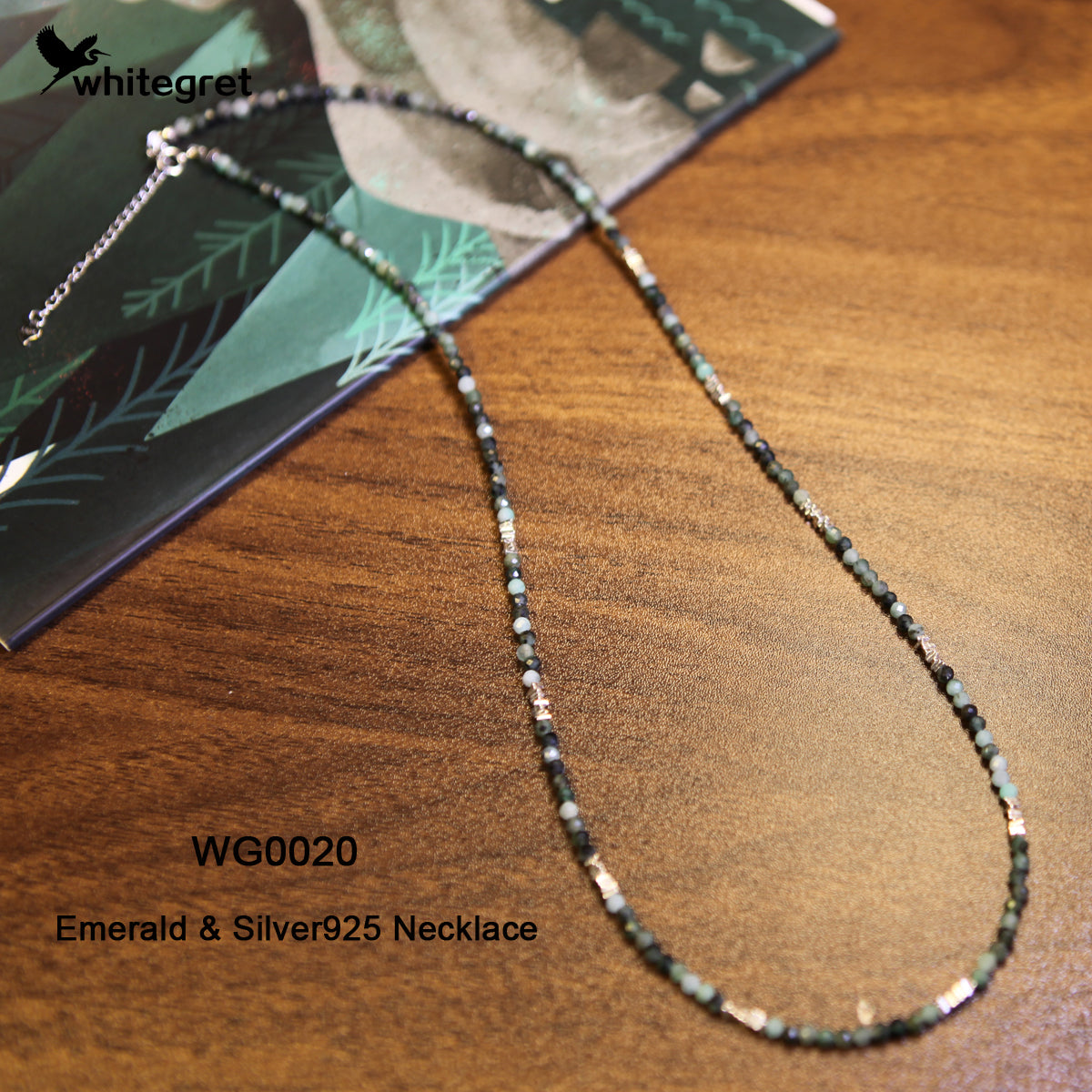 [WG0020] Emerald & Silver925 Necklace new original design bracelet 2024 fashion girls lady valent Birthday Daily gifts over ＄25 free shipping