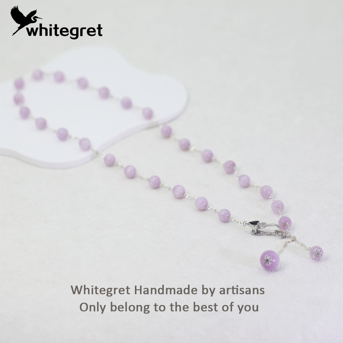 [WG0162]  Handmade Kunzite & Silver925 Necklace & Bracelet Set