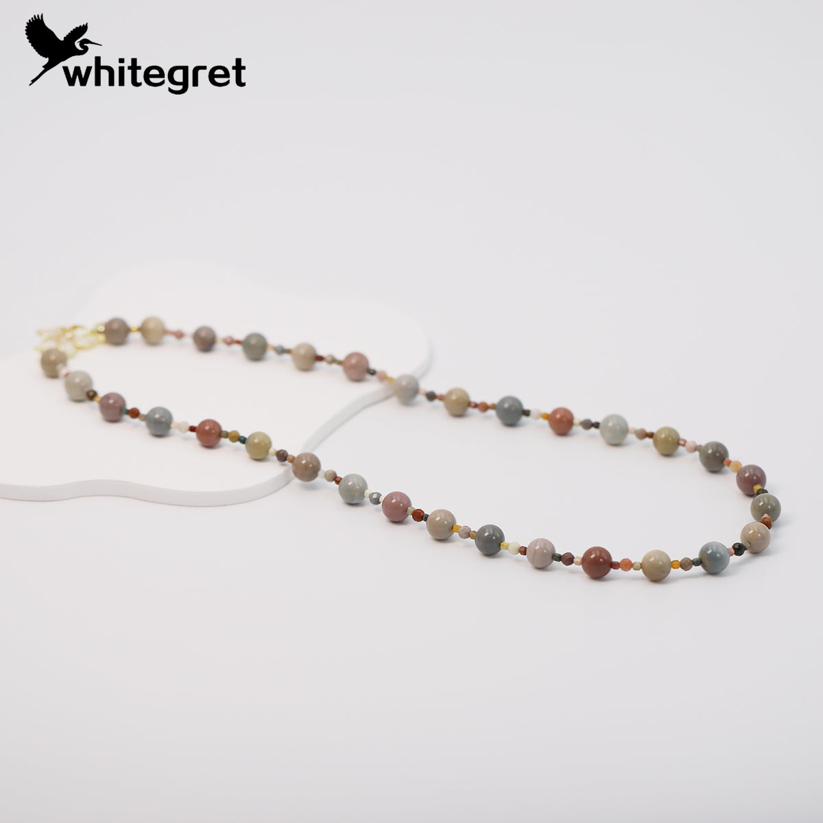 [WG0175] Handmade Natural Colorful Alashan Necklace & Bracelet set
