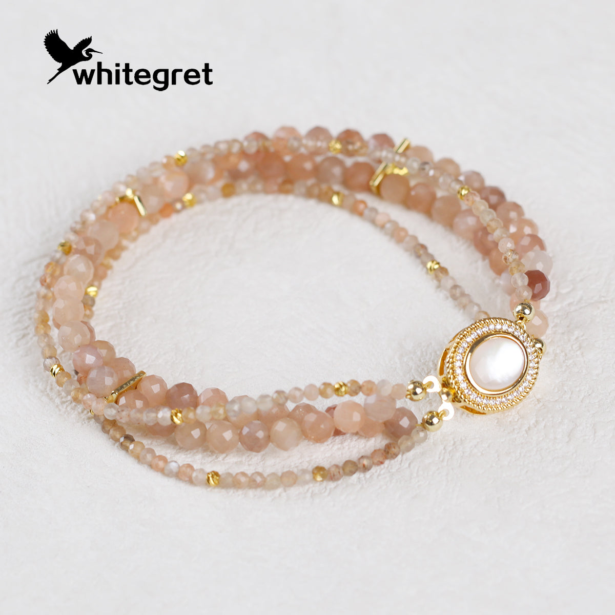 [WG0105] Natural Crystal Sunstone Bracelet