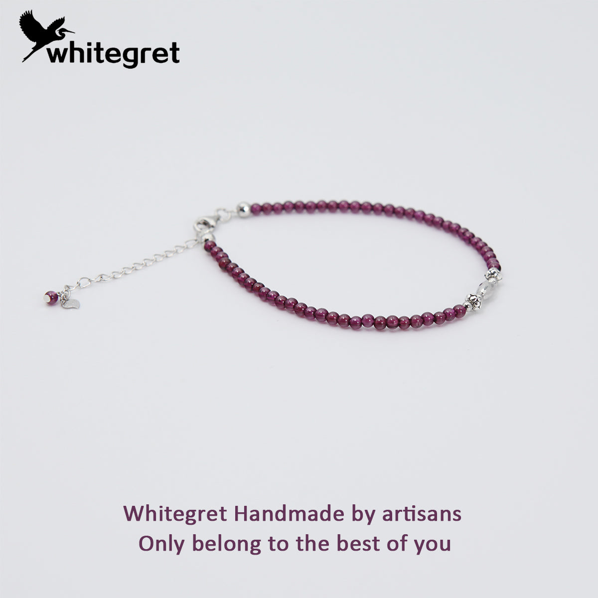 [WG0033] Purple Garnet & silver925 Bracelet new fashion girl Birthday Daily gifts over ＄25 free shipping