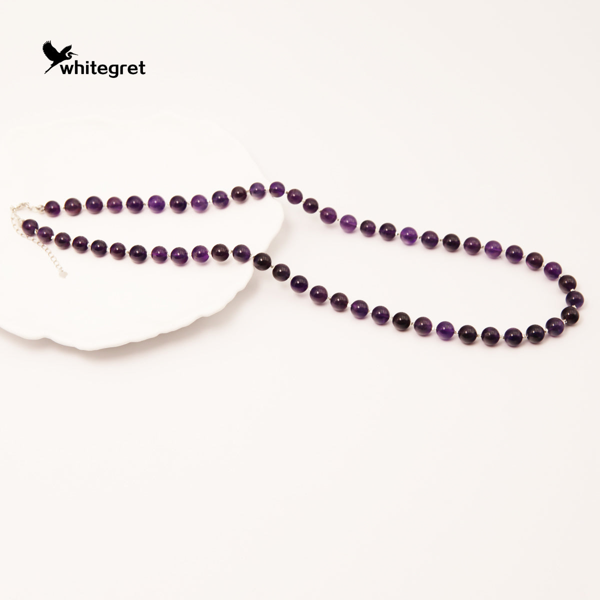 [WG0046] Natural Crystal Amethyst & Silver925 Necklace new original girl fashion gifts