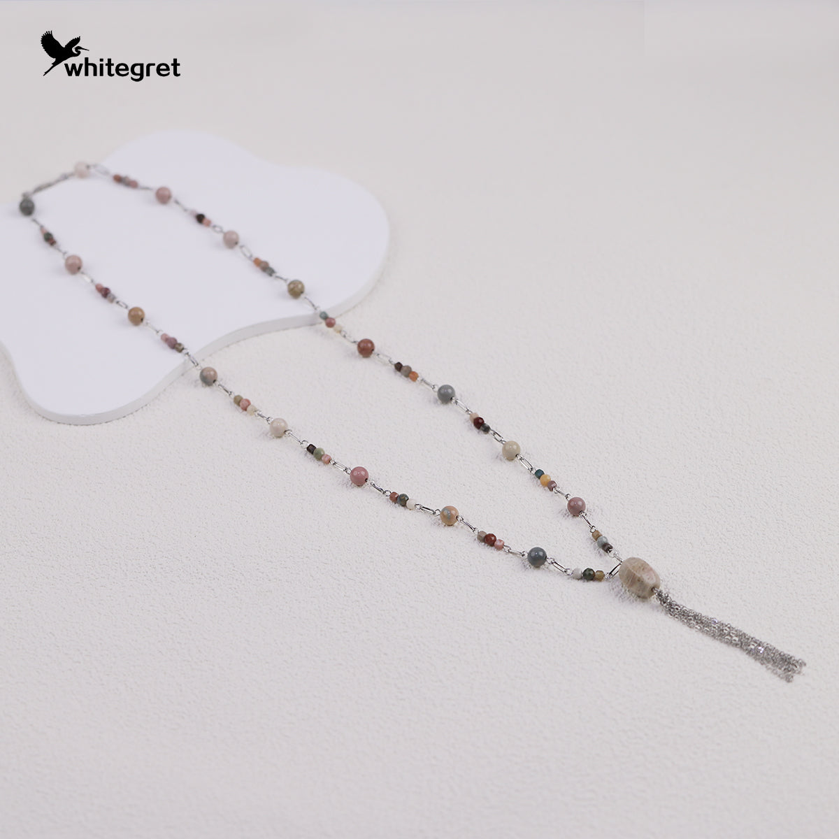 [WG0178] Handmade Alashan Agate Necklace