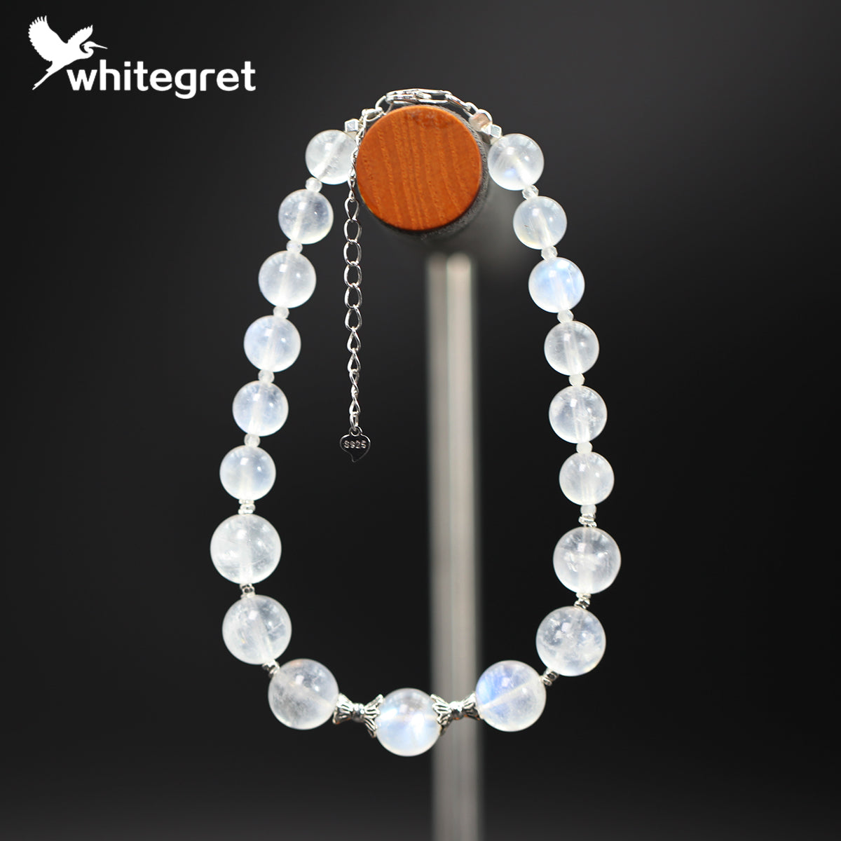 [WG0111]  Natural Blue Moonstone & Silver925 Bracelet
