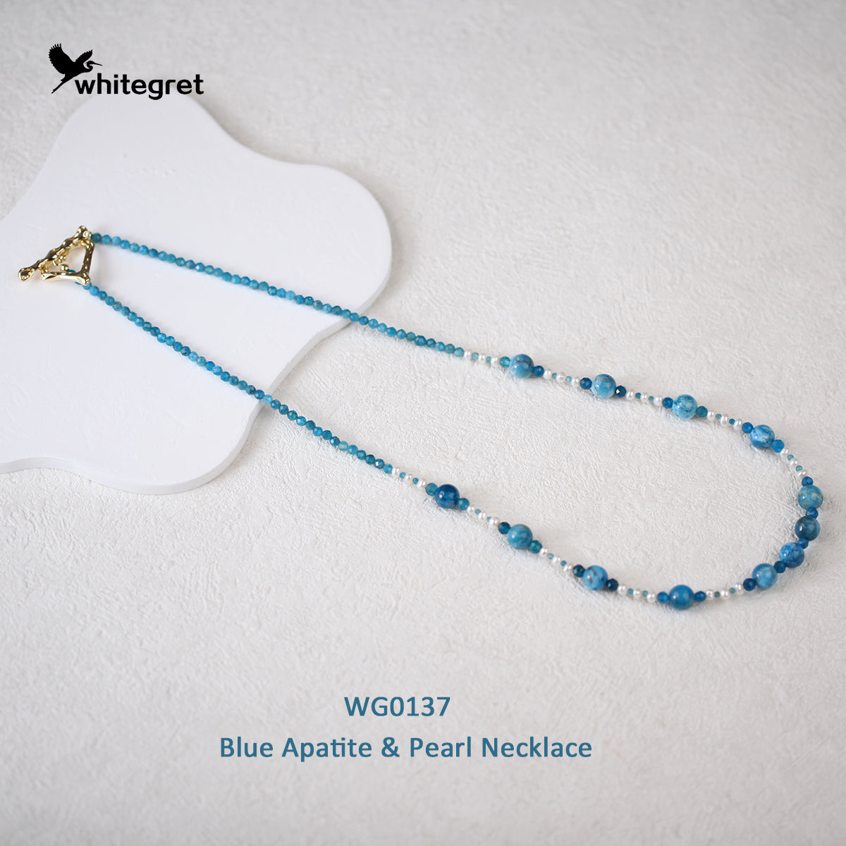 [WG0137] Blue Apatite Necklace
