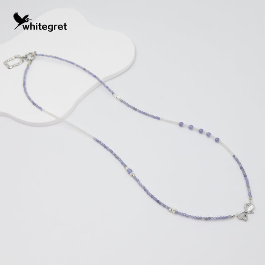 [WG0061] Tanzanite & Moonstone Necklace new original handmade design 2024 fashion diy jewelry Birthday Daily girl gifts