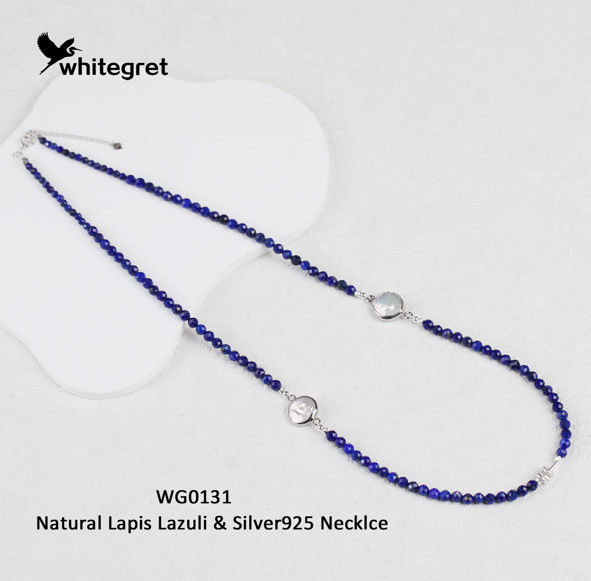 [WG0131] Lapis Lazuli & Silver925 Necklace
