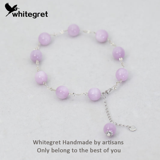 [WG0161]  Handmade Kunzite & Silver925 Bracelet