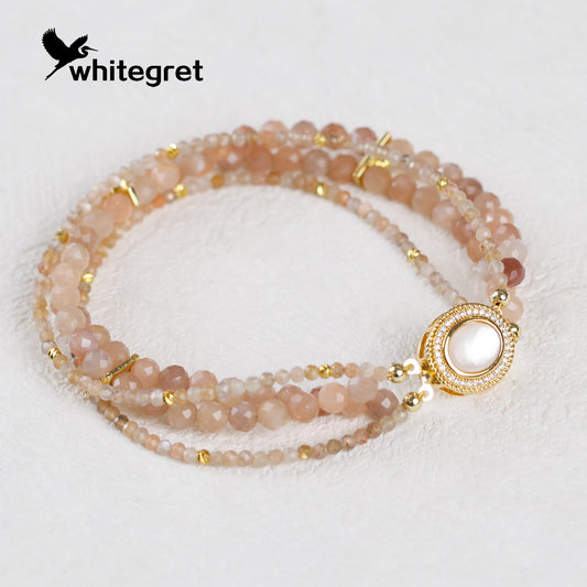 [WG0105] Natural Crystal Sunstone Bracelet