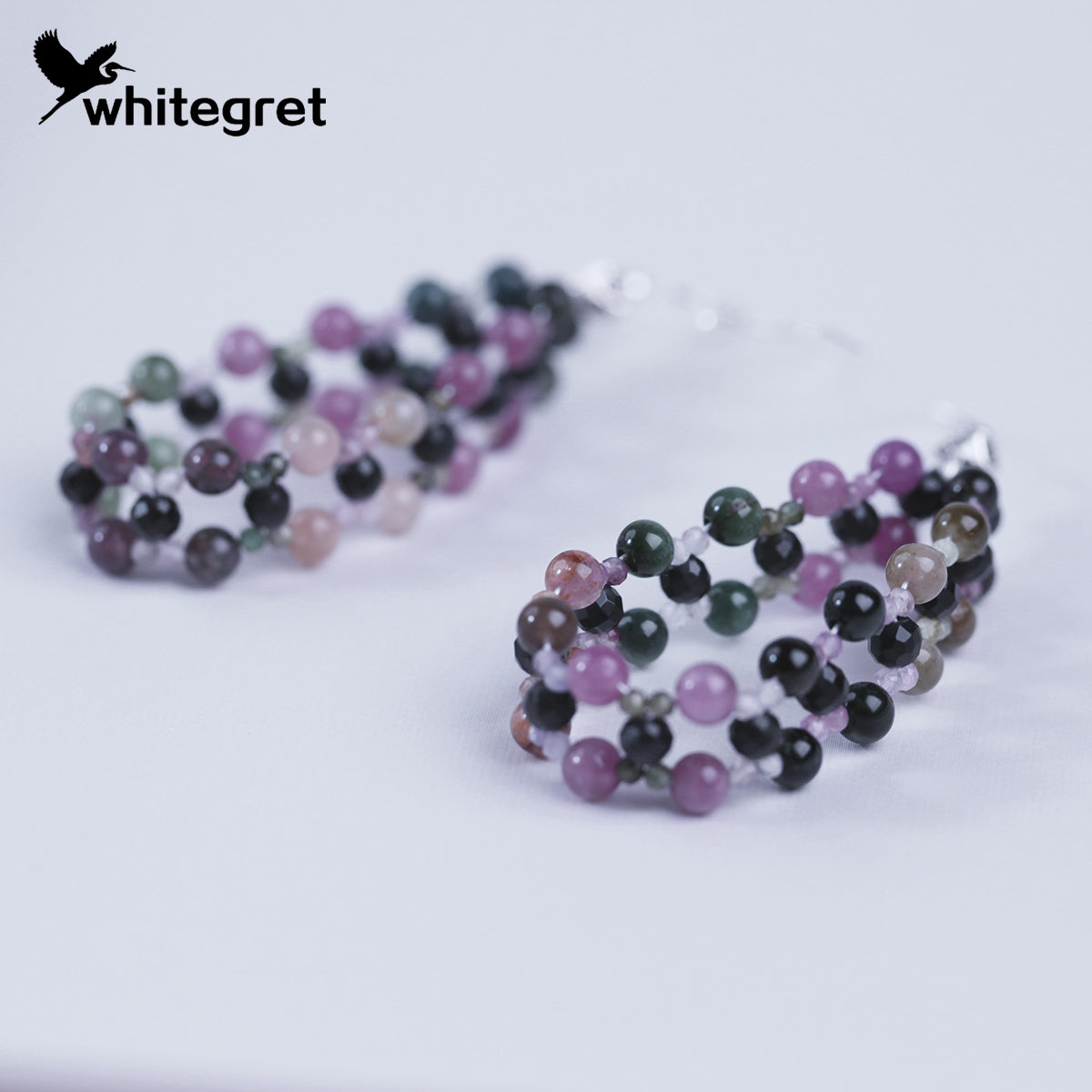 [WG0081] Natural Tourmaline & Silver925 Earrings over ＄25 free shipping