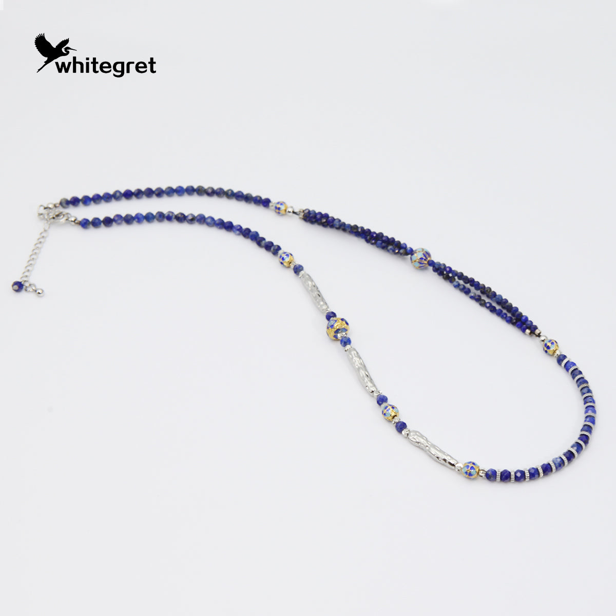 [WG0063]  Natural Crystal Lapis Lazuli Necklace