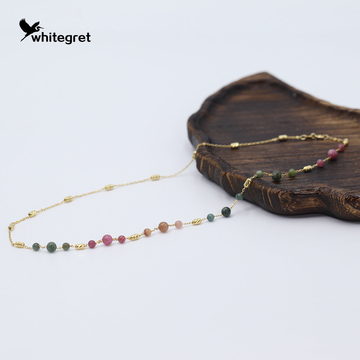 [WG0171] Handmade Tourmaline & Silver925 Necklace