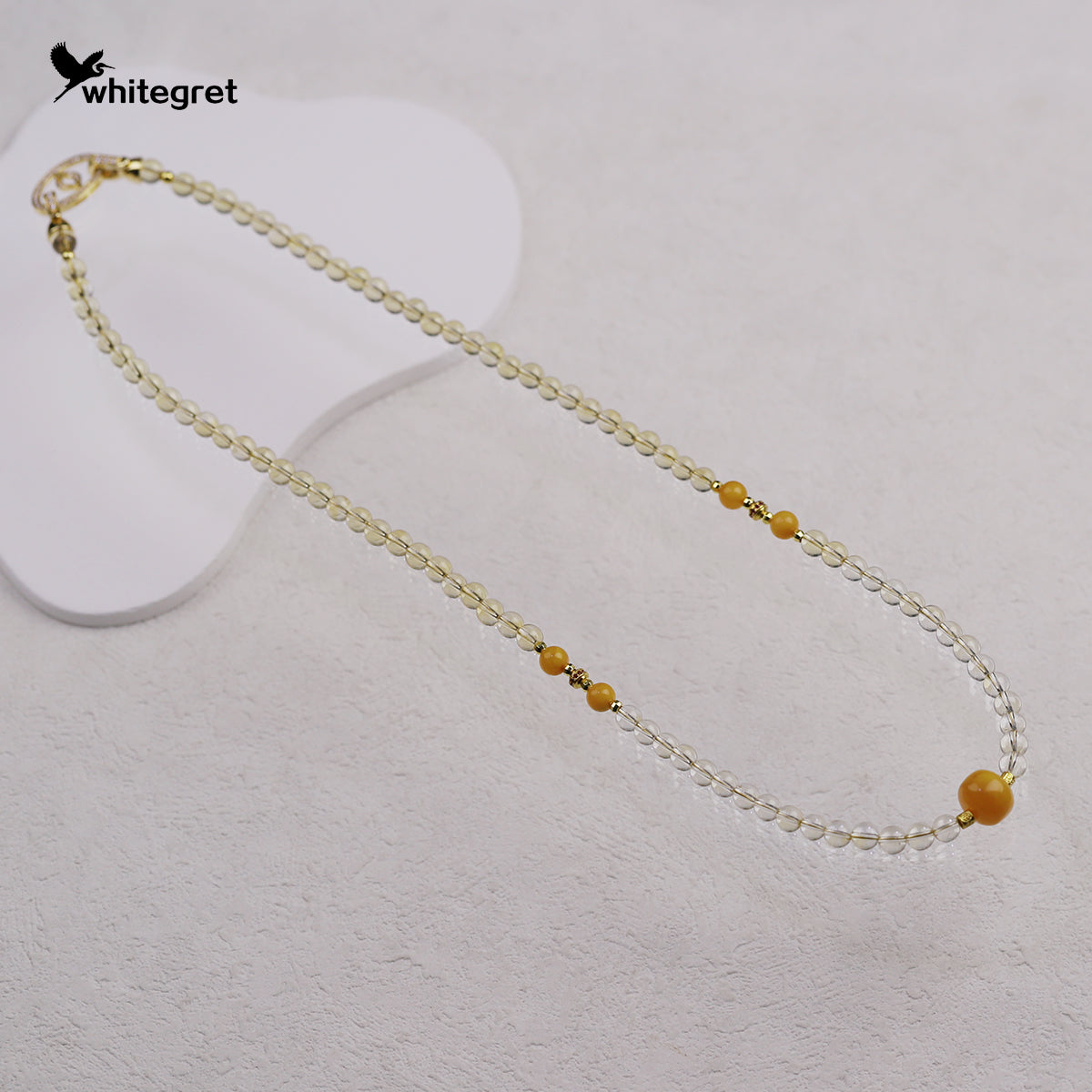 [WG0194] Natural Crystal Citrine Necklace
