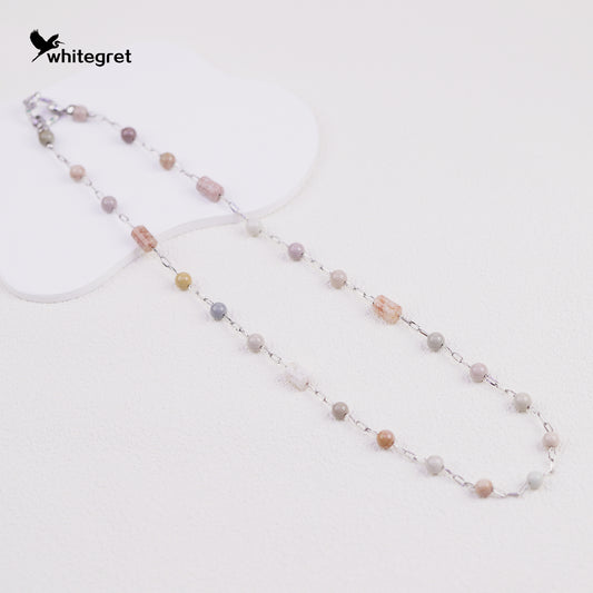 [WG0181] Handmade Alashan Agate Necklace Bracelet or combo set