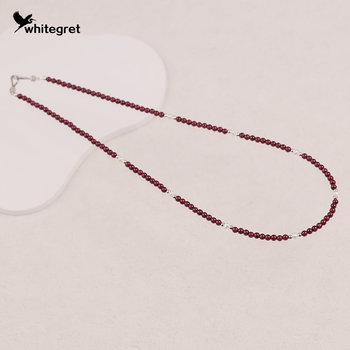 [WG0219] Natural Purple Garnet & Silver925 Necklace combo set