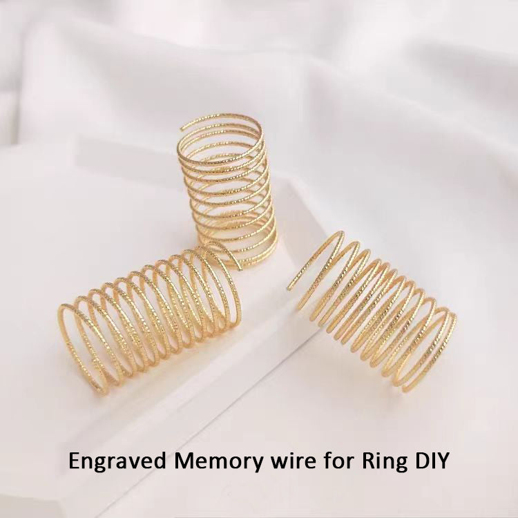 WG1082  Engraved Memory wire for Ring DIY