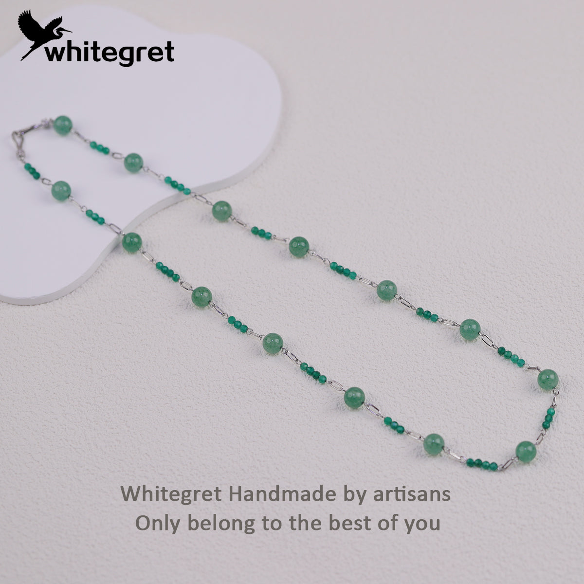 [WG0176] Handmade Green Strawberry Quartz Crystal Necklace