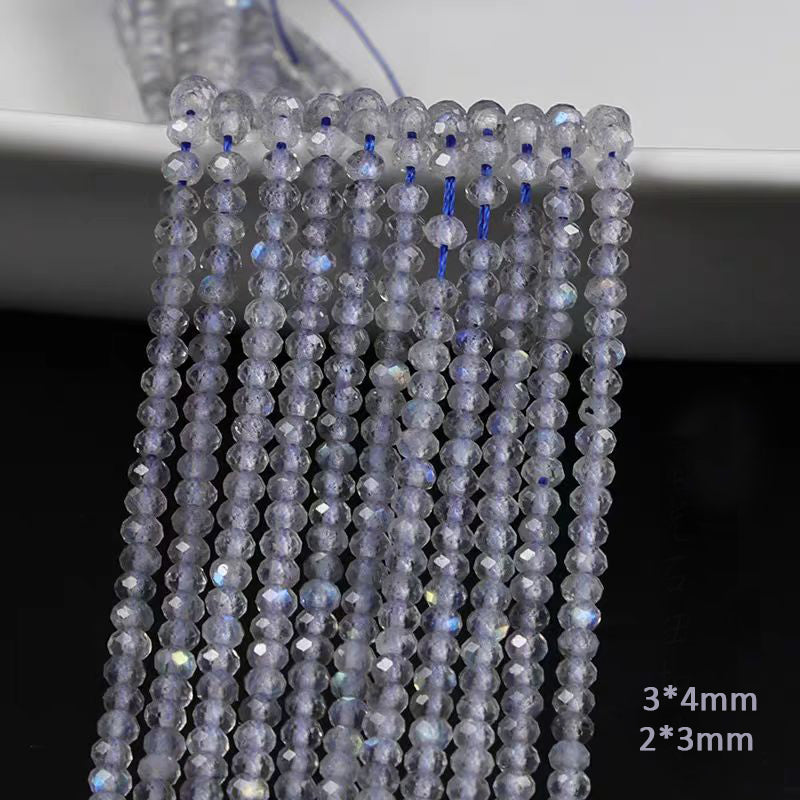 【WG1099] Natural Labradorite Gemstone buttons facted