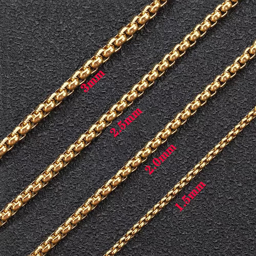 WG1011   Square pearl chain-Stainless steel DIY Chain