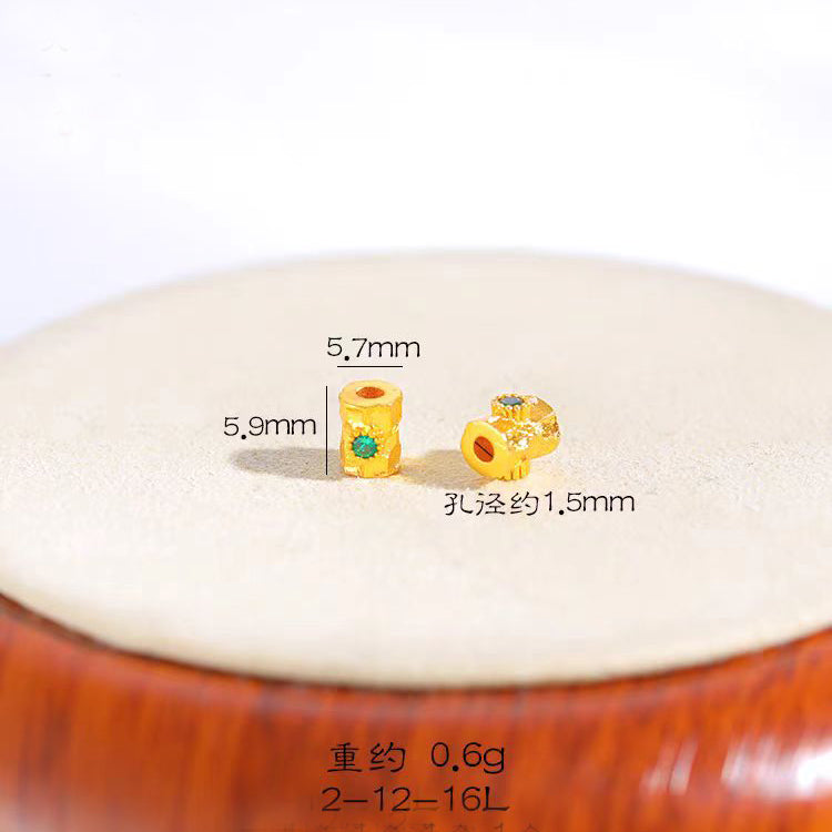 [WG1195] Zircon rainbow spacers for Jewelry diy charms