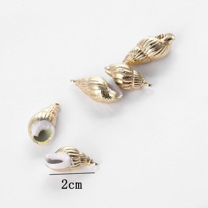 [WG1111] Natural whelks pendant for jewelry diy-10PCS