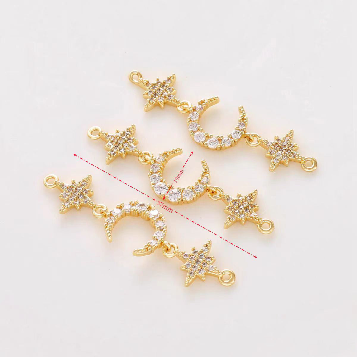 [WG1138] extensional chain charm spacer with zircon in different style for jewelry diy