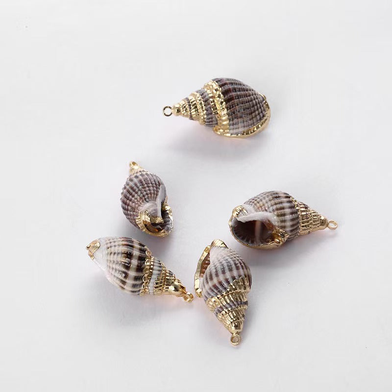 [WG1111] Natural whelks pendant for jewelry diy-10PCS