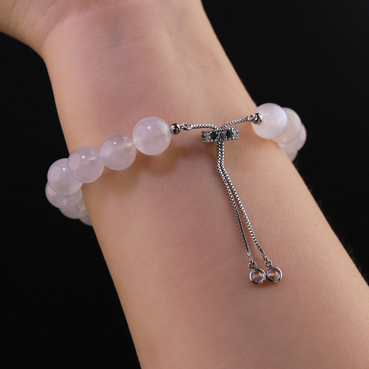 blue moonstone/white moonstone/green lepidoliet/ fire quartz bracelets with adjustable chain