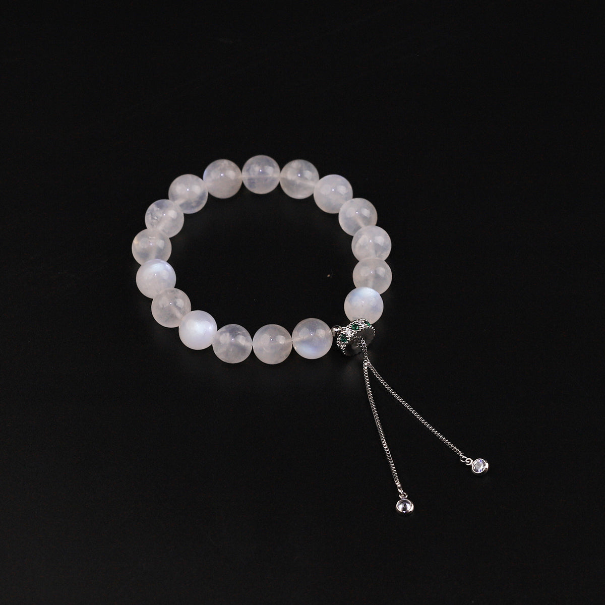 blue moonstone/white moonstone/green lepidoliet/ fire quartz bracelets with adjustable chain
