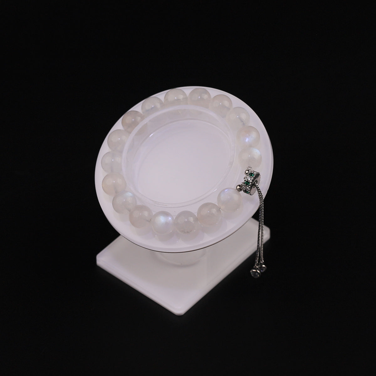 blue moonstone/white moonstone/green lepidoliet/ fire quartz bracelets with adjustable chain