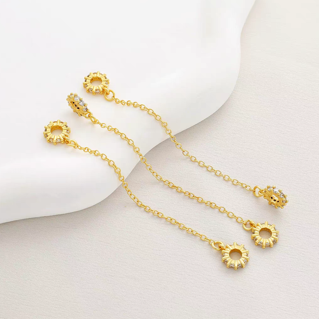 [WG1166] Butterfly & zircon tassels charms spacers for jewelry diy