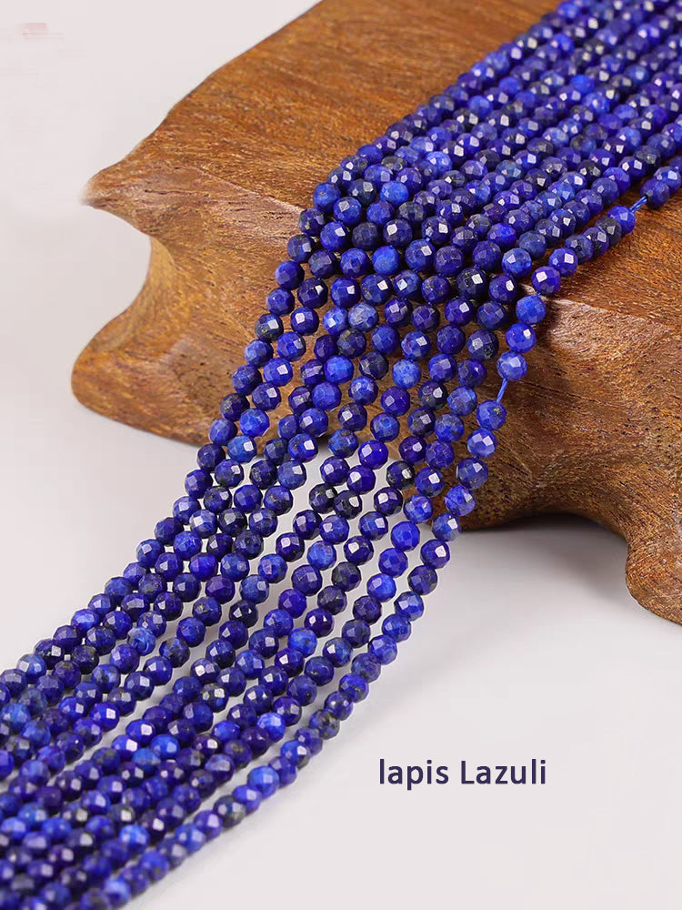 [WG1105] Natural Lapis Lazuli facted beads 1 string for jewelry diy