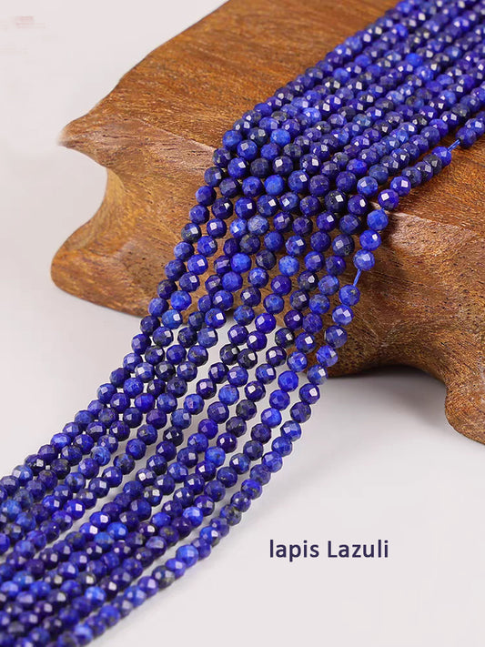 [WG1105] Natural Lapis Lazuli facted beads 1 string for jewelry diy