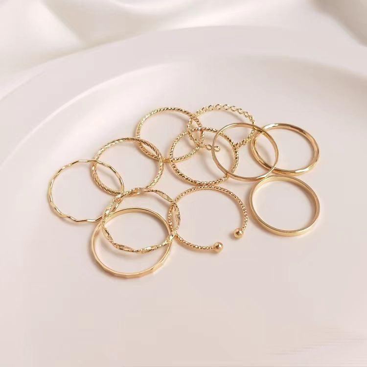 WG1083 Multi Engraved Copper Rings for Jewelry DIY