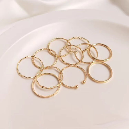 WG1083 Multi Engraved Copper Rings for Jewelry DIY