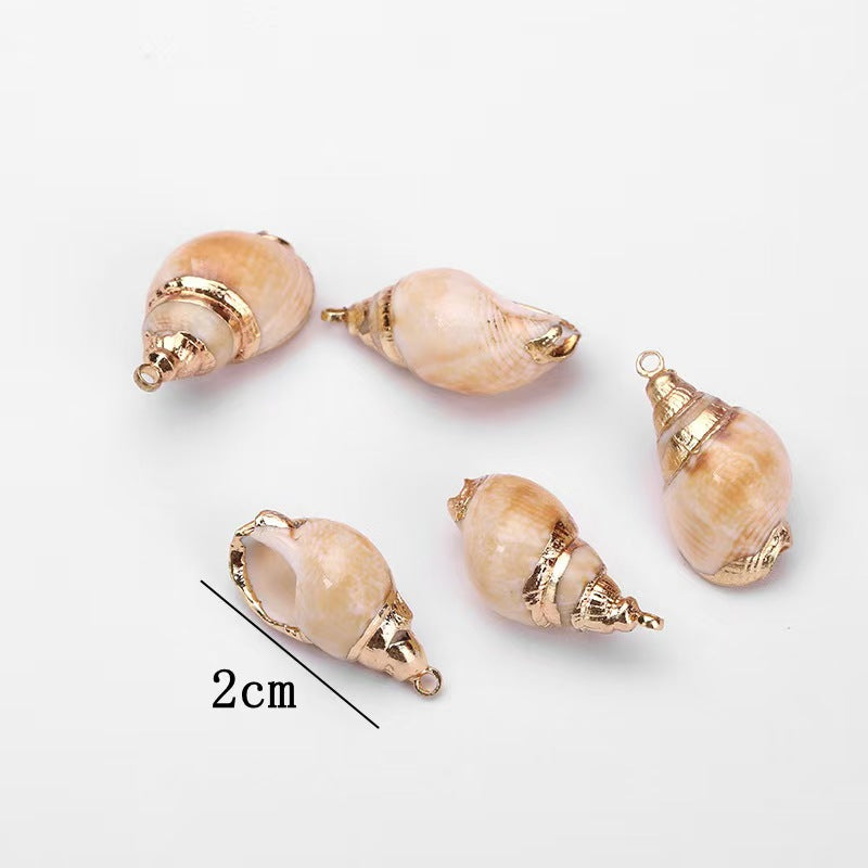 [WG1111] Natural whelks pendant for jewelry diy-10PCS
