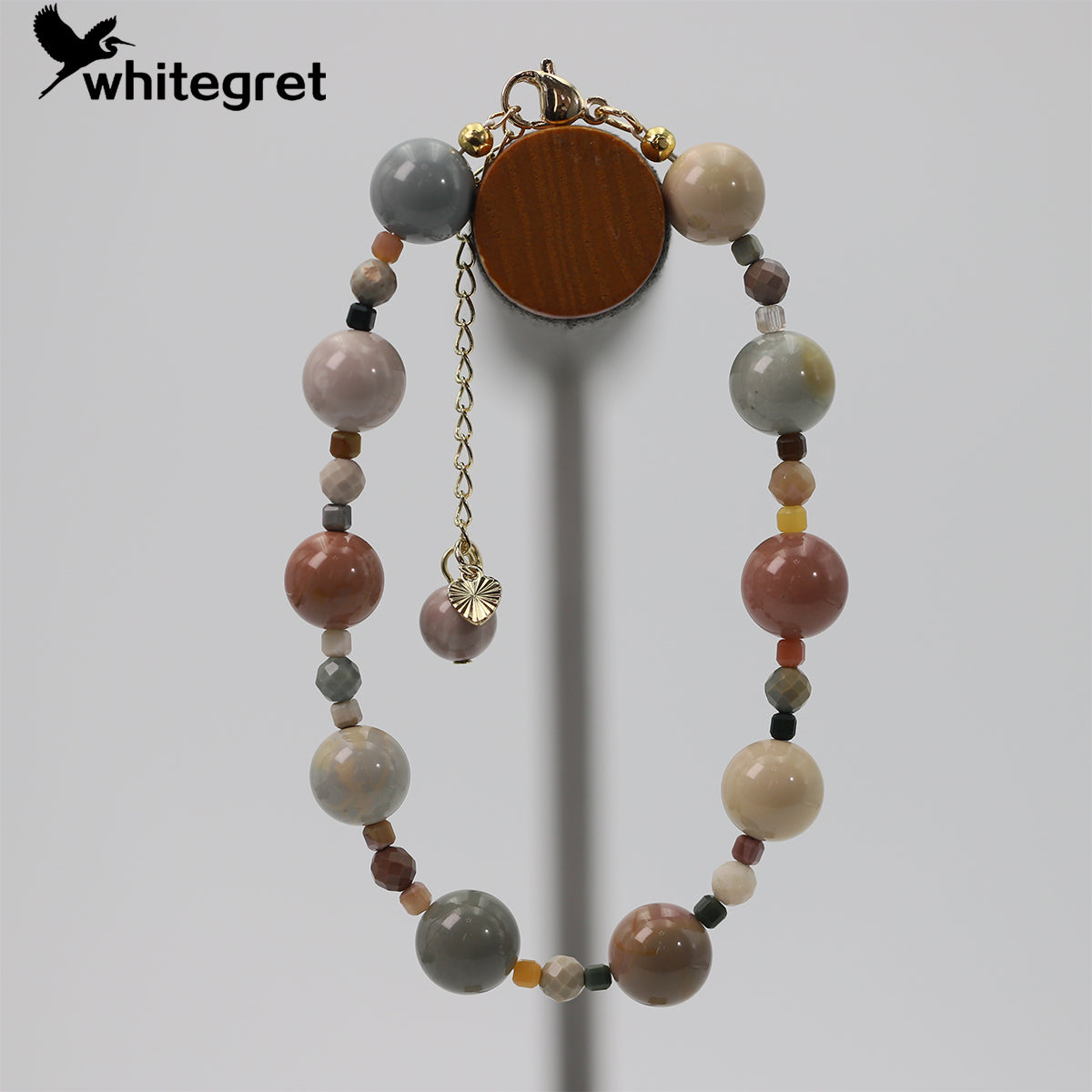 [WG0175] Handmade Natural Colorful Alashan Necklace & Bracelet set