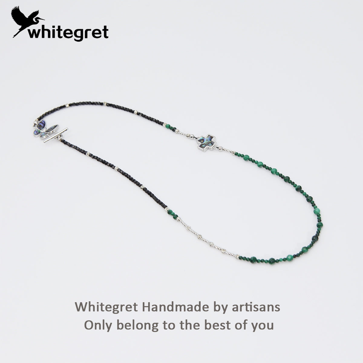 [WG0050] Natural Crystal Malachite & Black Spinel Necklace new original design 2024 jnew fashion girl bracelet valent Birthday Daily gifts