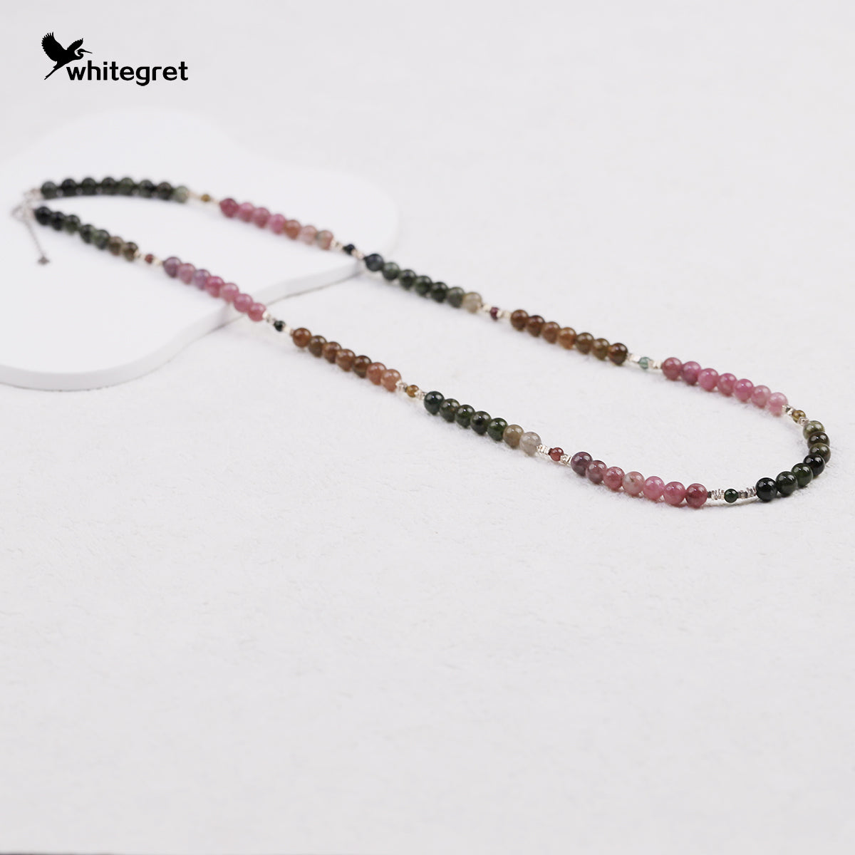 [WG0143] Natural Tourmaline & Silver925 Necklace & Bracelet and Earring combo sets