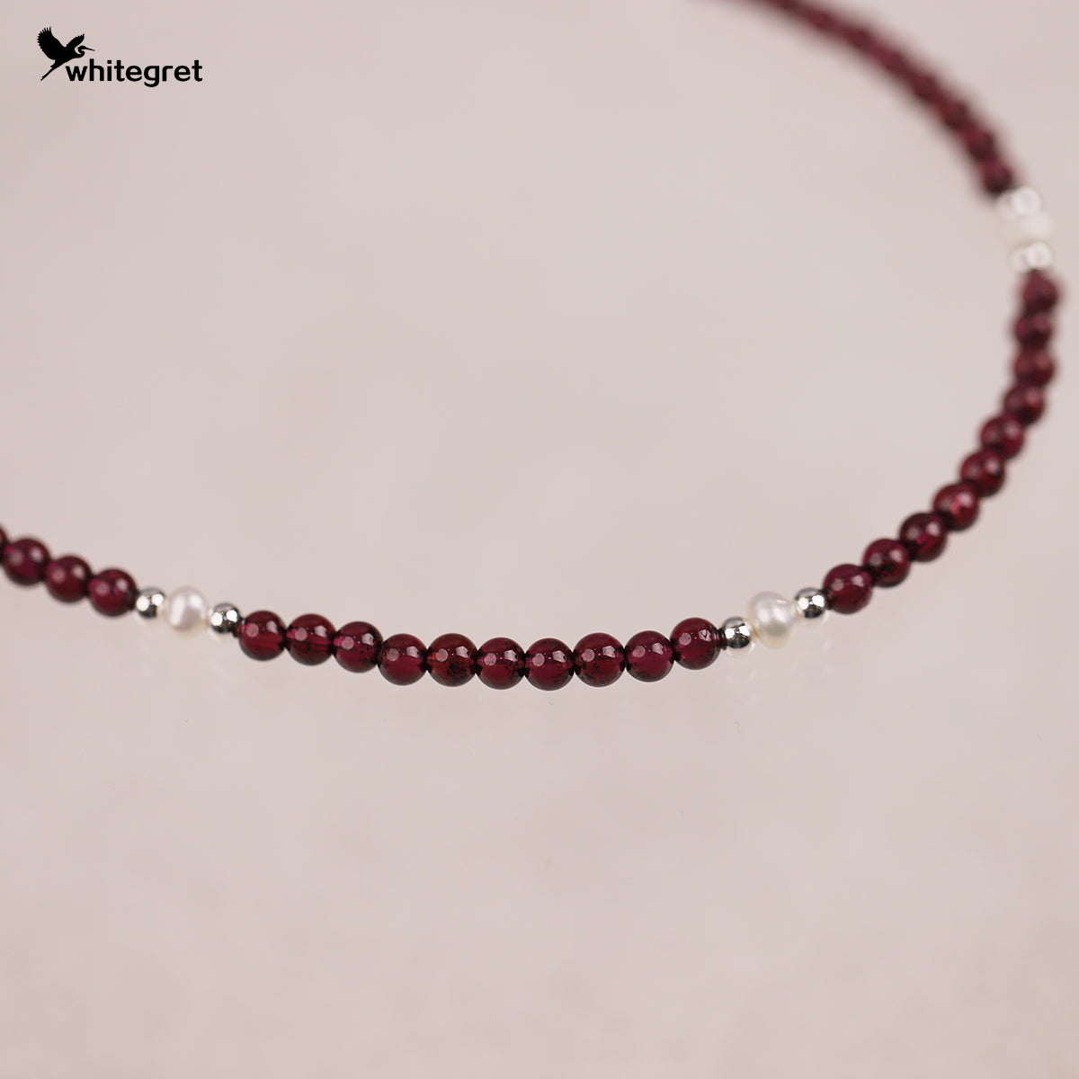[WG0219] Natural Purple Garnet & Silver925 Necklace combo set