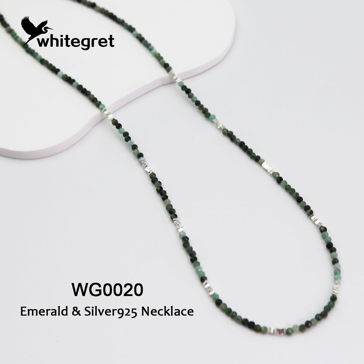 [WG0020] Emerald & Silver925 Necklace new original design bracelet 2024 fashion girls lady valent Birthday Daily gifts over ＄25 free shipping