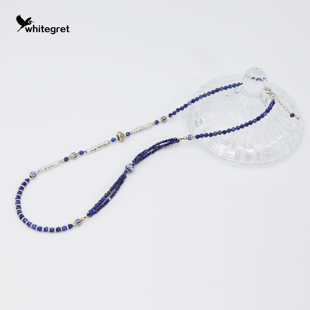 [WG0063]  Natural Crystal Lapis Lazuli Necklace