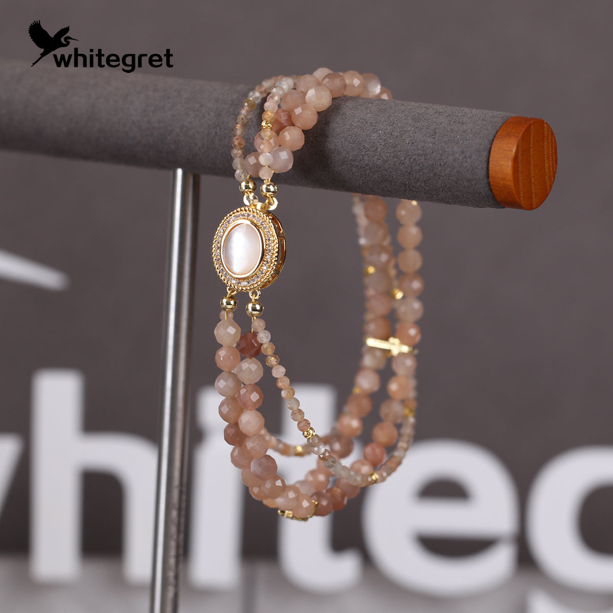 [WG0105] Natural Crystal Sunstone Bracelet
