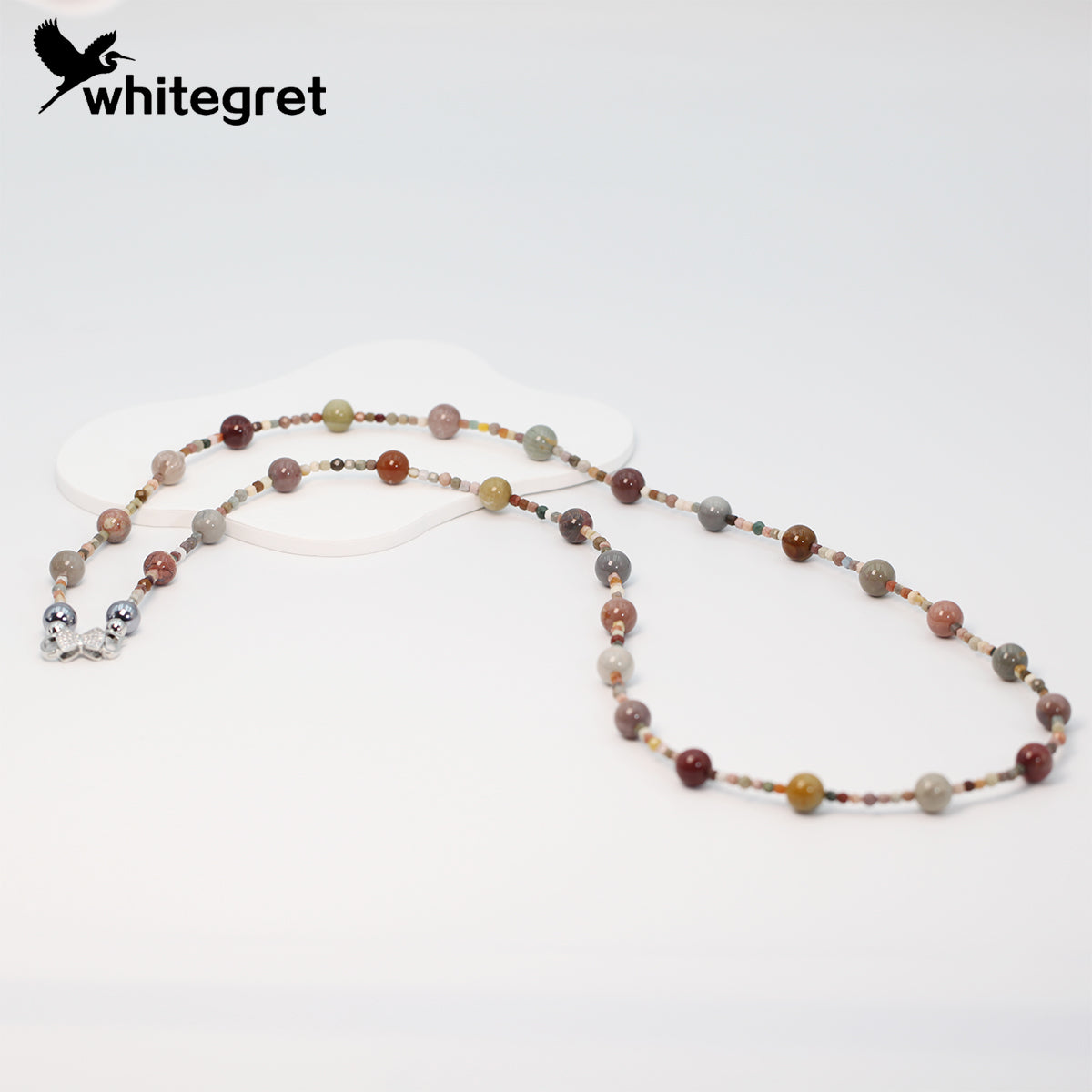 [WG0155]High Quality Handmade Natural Colorful Alashan Necklace