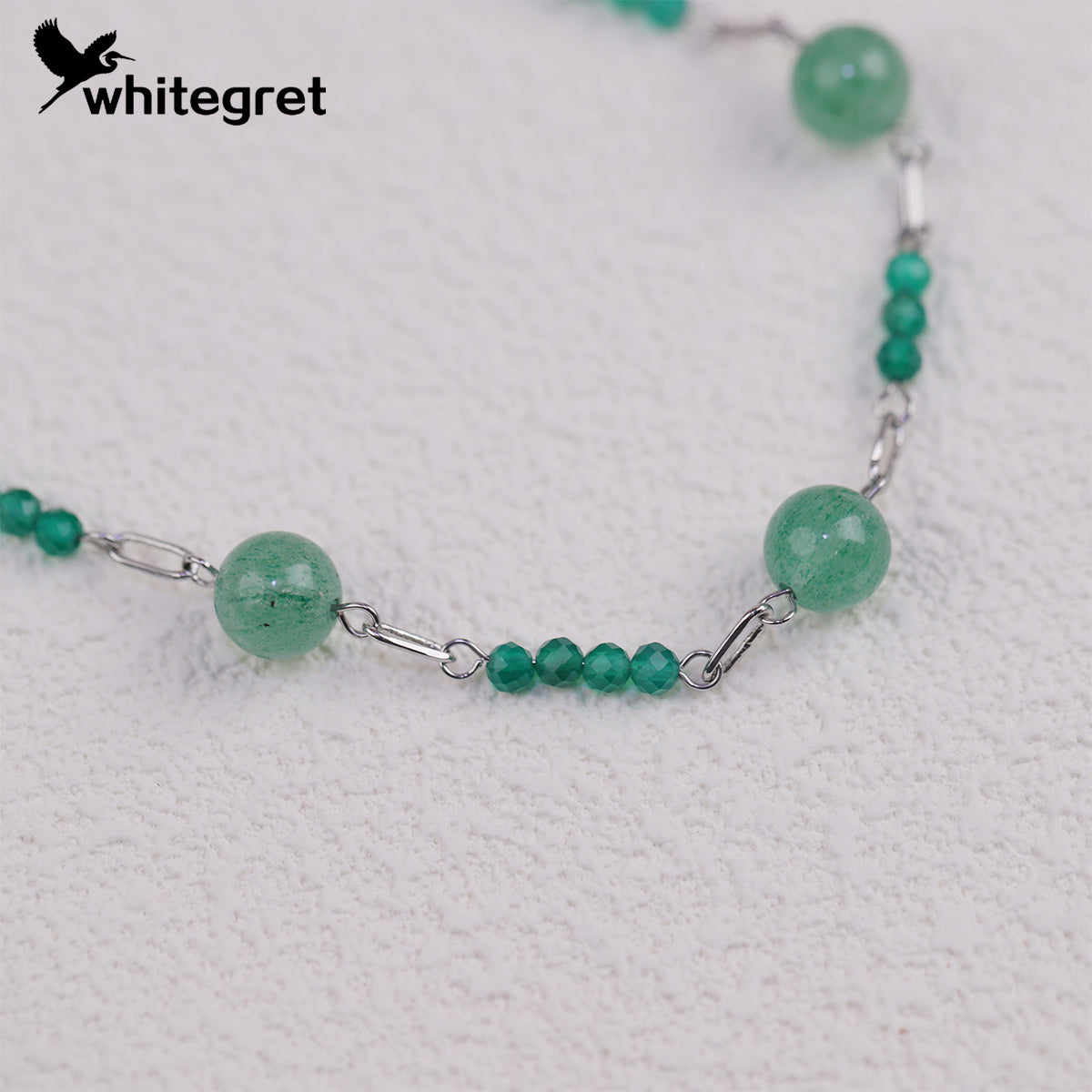[WG0176] Handmade Green Strawberry Quartz Crystal Necklace