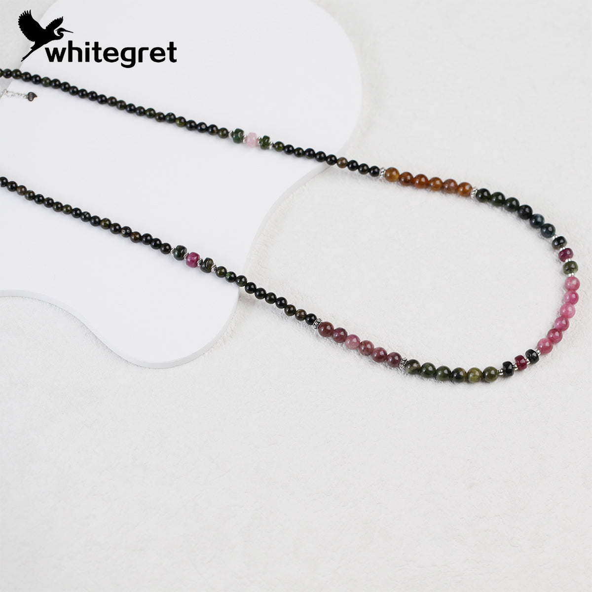 [WG0091] High Quality Tourmaline & Silver925 Necklace