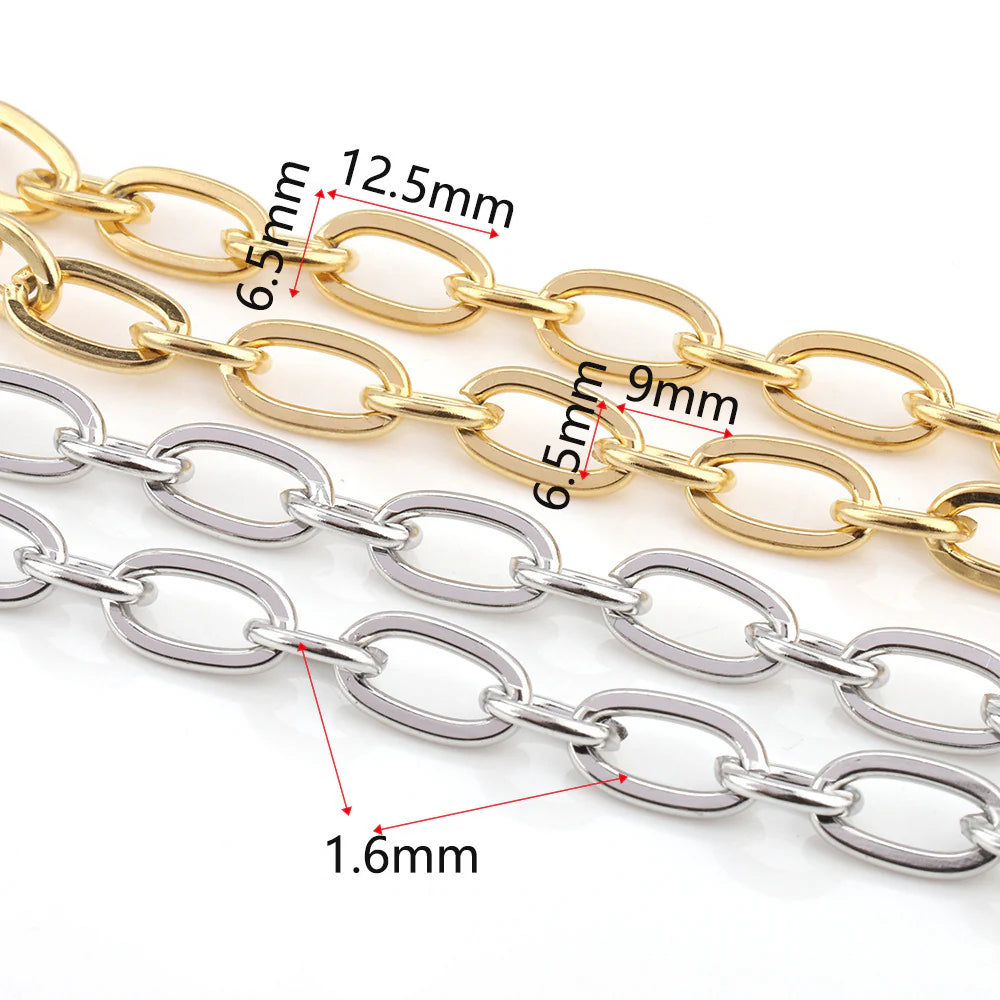 WG1058  1 : 1 cable chain-Vacuum Plating Waterproof Stainless steel diy chain