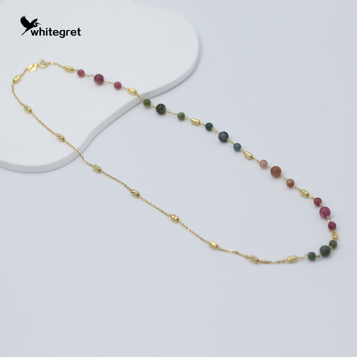 [WG0171] Handmade Tourmaline & Silver925 Necklace
